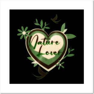 Nature Lover Earth Day Heart Design Posters and Art